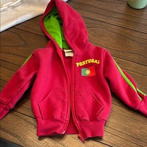 Portugal Kids Hoodie - Red & Green